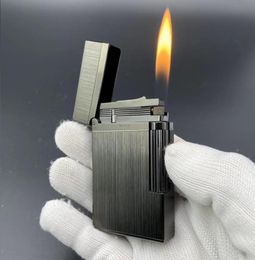 100 brand new retro DuPont bright sound lighter Seiko manufacture windproof copper body cigarette lighter with box1858128