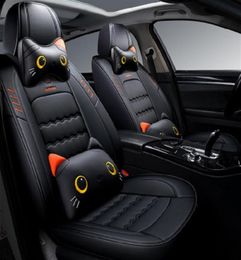 Universal Fit Car Interior Accessories Seat Covers For Sedan PU Leather Adjuatable Five Seats Full Surround Design Seat Cover For 9192400