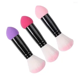 Makeup Brushes 3 Pcs Dual Purpose Double-ended Powder Brush Miss Blush For Cheeks Blending