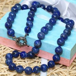 Necklaces Fashion natural stone blue lapis lazuli beads 6mm 8mm 10mm 12mm 14mm round beads diy necklace elegant gift Jewellery 18inch B667