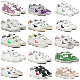 Sneaker Goode Goldenlies GooElies Frauen Marke Weiße Italien Kinder Größe Kinder -Freizeitschuhe Klassiker Doold Dirty Golden Glitter Haken Loop Leder Super St. Kyqx