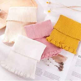 Scarves Windproof Knitted Fake Collar Fashion Warm With Wooden Ears Scarf Winter Detachable Neck Warmer Men Women