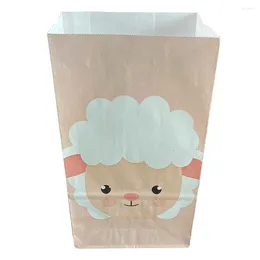 Gift Wrap 8pcs/set Sheep Treat Favour Bags Paper Goodie Bag Candy School Birthday Kids Supplies Eid Mubarak