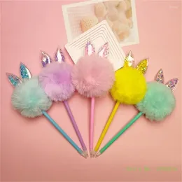 Pieces Plush Ball Ballpoint Pen Funny Writing Smooth To Write Christmas Stocking Fillers For Student Kid Reward