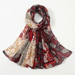 Scarves 2024 Fashion Luxury Brand Women Aztec Geometric Floral Cotton Shawl Spring Autumn Wrap Hijab Lady Pashmina Viscose Foulard Stole