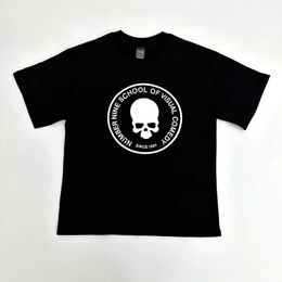 Men's T-Shirts New 2023 Mens Size 9 N9 Classic Skull T-shirt Hip Hop Skateboard Street Cotton T-shirt Top US Size #209 J240221