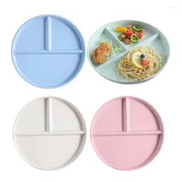 Plates Home Kitchen Tableware 4 Compartments Plate Adults Divided Fat Reducing Portion Control Dinner Fruit Salad Tray