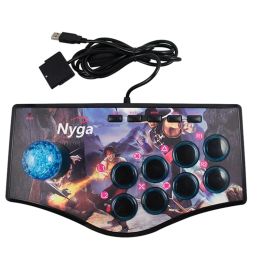 Gamepads Retro Arcade Game Rocker Controller Usb Joystick For Ps2/Ps3/Pc/Android Smart Tv BuiltIn Vibrator Eight Direction Joystick(No.A