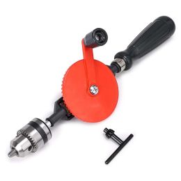 Equipments Hand Drill 3/8 inches (1.510mm) Capacity Hand Drill Manual, Precision Chucks Cast Steel Double Pinions Manual Drill for Wood