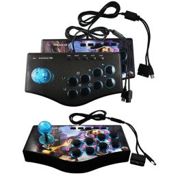 Gamepads Retro Arcade Game Rocker Controller Usb Joystick For Ps2/Ps3/Pc/Android Smart Tv BuiltIn Vibrator Eight Direction Joystick