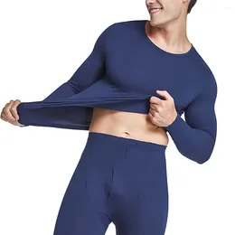 Men's Thermal Underwear Plus Size Lightweight Set Of Both A Top And Bottom Made Poly-spandex Material Fabric