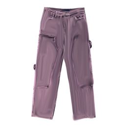 Mens purple classic nigo designer Tassel damaged denim Hole pants Slim fit jeans