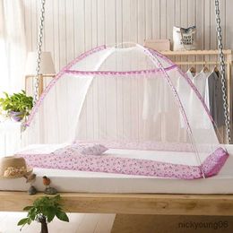 Crib Netting Free-installation Baby Bedding Crib Netting Travel Anti-mosquito Baby Tent Summer Folding Baby Mosquito Nets 2 Sizes Insect Net