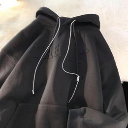 Men's Hoodies Cold Weather Hoodie Vintage Oversized With Drawstring Thick Pocket Warm Soft Fall/winter Pullover Thickened