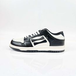 Black-and-white Shoes Designer Bone Shoe Mens Sneaker Leather Amiiri Chunky Low Same Grey Brand High Leisure Skel Sports Board TWC4