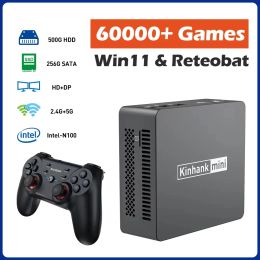 Consoles Portable Retro Video Game Console 12th IntelN100 Win11& Retrobat For Sega Saturn,DC,Arcde, 60000 Games DDR5 4K Dual Screen