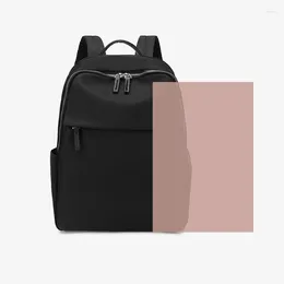 School Bags Fashion Computer Bag Lightweight Commuter Backpack Korean Oxford Solid Colour High Capacity Travel