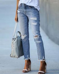 Women's Jeans Selling Huaxia Pretty Girl Zipper Edge Slit Fur Tight Fitting In Stock
