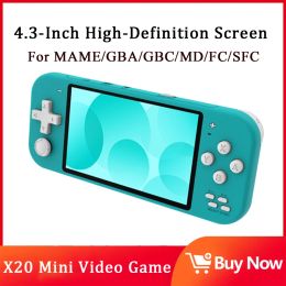 Players X20 Mini Retro Handheld Console With 32G Portable 4.3 Inch Video Game For MAME/CPS/GBA/NES/GB/SEGA/NEOGEO/GBC/SNES Emulators