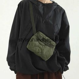 Shoulder Bags Womens Soulder Bags Korean Casual Versatile Nylon Diamond Crossbody Purses Ultra Ligt And Practical Soft Messenger Bags SmallH24221