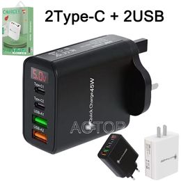 2PD+2USB Multi port digital display LED 3.1A phone laptop charger EU US UK phone chargers portable chargers