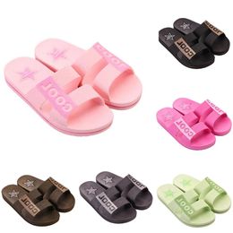Style1 Men Women Slippers Summer Slides Sandals Summer Black Pink Coffee Green Blue Coast Bathroom Mens Antiskid Slipper Sandal Size 36-45