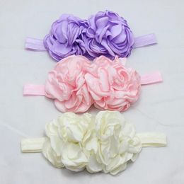 Hair Accessories Wedding Satin Flower Hairband For Born Baby Top Knot Headband Christmas Gift Children 240pcs/lot