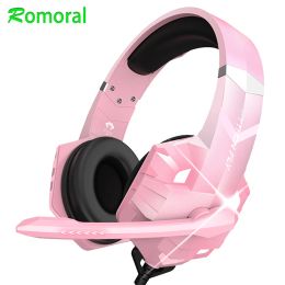 Headphones Game Headphones PC Gaming headset Bass Stereo OverHead Earphone PC Laptop Microphone Wired Headset For Computer PS4 Xbox