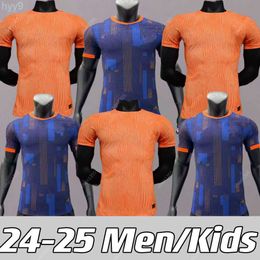 Men's T-shirts 24 25 Netherlands Memphis European Cup 24 Holland Club Jersey Jong Virgil Dumfries Bergvijn 2024 Klaassen Blind Ligt Kids Kit 65h9