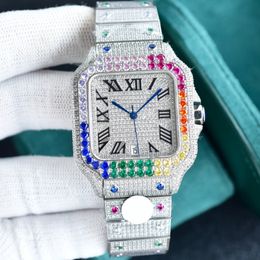 Diamond Watch Designer Watches Automatic Mechanical Movement Waterproof Bracelet Sapphire Stainless Steel 40mm Fashion Wristwatch Montre de Luxe Festival Gift