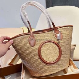 2024SS Fashion Designer Beach Bag Luxury Tote Womens Purse One Shoulder Bag Summer Knitting and PU Leather Large Capacity Travel Bags top