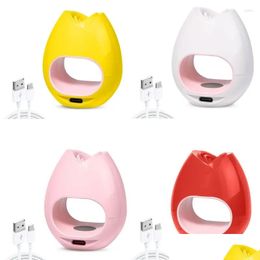 Nail Dryers Q1Qd 16W Uv Led Drying Lamp Potherapy Hine Professional Fast Nails Curing Dryer 4Pcs Lights Ce For Polish Gel Art Drop Del Othps