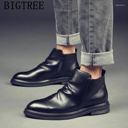 Boots Mens Dress Leather Men Luxury Shoes Coiffeur Italian Ankle High Quality Chaussure Homme Buty