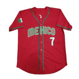 Men's T-Shirts Baseball Jersey Mexico 7 URIAS 56 AROZARENA Japan 16 OHTANI Sewing Embroidery Jerseys Sports Outdoor Red White 2023 World WBC J240221