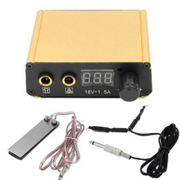 Dresses 1pcs Tattoo Power Supply Professional Lcd with Tattoo Foot Pedal Switch High Quality for Tattoo Supplies Free Shipping