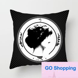 Quality Pillowcase Modern Simple Black and White Pillowcase Home Sofa Pillow Cushion Cover