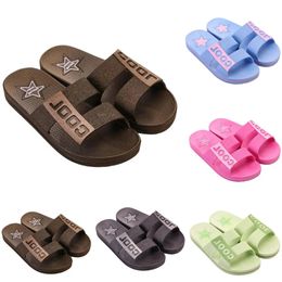 Style23 Men Women Slippers Summer Slides Sandals Summer Black Pink Coffee Green Blue Coast Bathroom Mens Antiskid Slipper Sandal Size 36-45