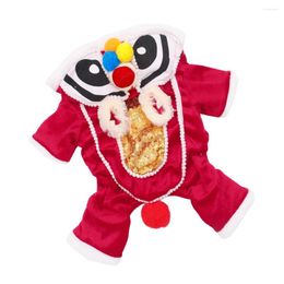 Dog Apparel Pet Costume Year Clothes Festive Dance Lion Cat Outfit