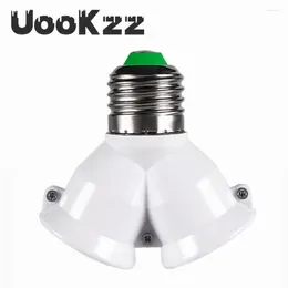 Lamp Holders UooKzz Screw E27 LED Base Light Bulb Socket To 2-E27 Splitter Adapter Holder