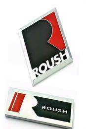 Metal R ROUSH Emblem Badge Car sticker Auto Side fender Trunk Decals for Ford Roush Fiesta Mustang V8 GT EcoBost Car Styling5262672