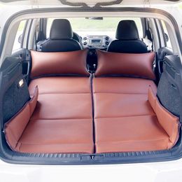 Decorative Figurines Suede/Leather Truck-mounted Non-inflatable Folding Mattress SUV Special Traveling Tour Bed Car Rear-row Universal