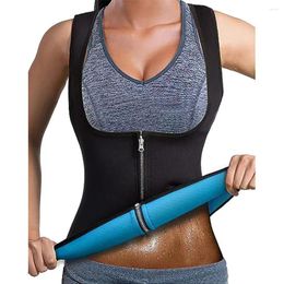 Waist Support Women Neoprene Sauna Body Shaper Sweat Vest Trainer Sleeve Spa Slimming Workout Top For Grown-ups