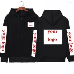 Men's Hoodies Custom Diy Logo Image Print Clothing Customised Zipper Sweatshirt Hoodie Pullover Size Xs-4Xl