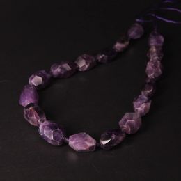 Beads 15.5"/strand Freeform Cut Dark Amethysts Faceted Nugget Pendants,Natural Quartz Loose Bead for Necklace Bracelat Jewellery Making