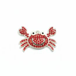 Pendants Newest ! 45mm*30mm 10pcs/lot Crab Rhinestone Pendants For Fashion Jewellery Making Free Shipment !