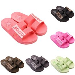 Style2 Men Women Slippers Summer Slides Sandals Summer Black Pink Coffee Green Blue Coast Bathroom Mens Antiskid Slipper Sandal Size 36-45