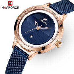 NAVIFORCE Brand Luxury Women Watches Fashion Quartz Watch Ladies Simple Waterproof Wrist Watch Gift for Girl Relogio Feminino311N