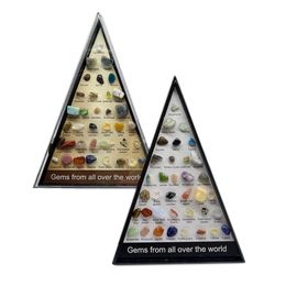 36pcs Gemstone Quartz Crystal Chakra Healing Stones And Crystals Set Hexagon Rose Quartz Gems For Medication Bedroom Decor YFA1918