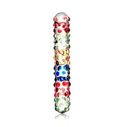 Rugged Crystal Artificial Penis Glass Sex Toys Anal Dildo Butt Plug Pyrex Glass Fake Dick Adult Female Masturbation for Men2497642
