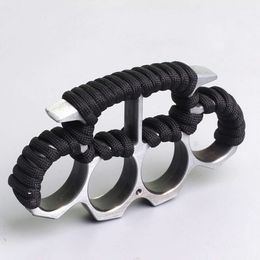 Tiger Metal Outdoor Fiess Hand Brace Four Finger Boxing Set Camping Self Defence Window Breaking Ing Protector 827781